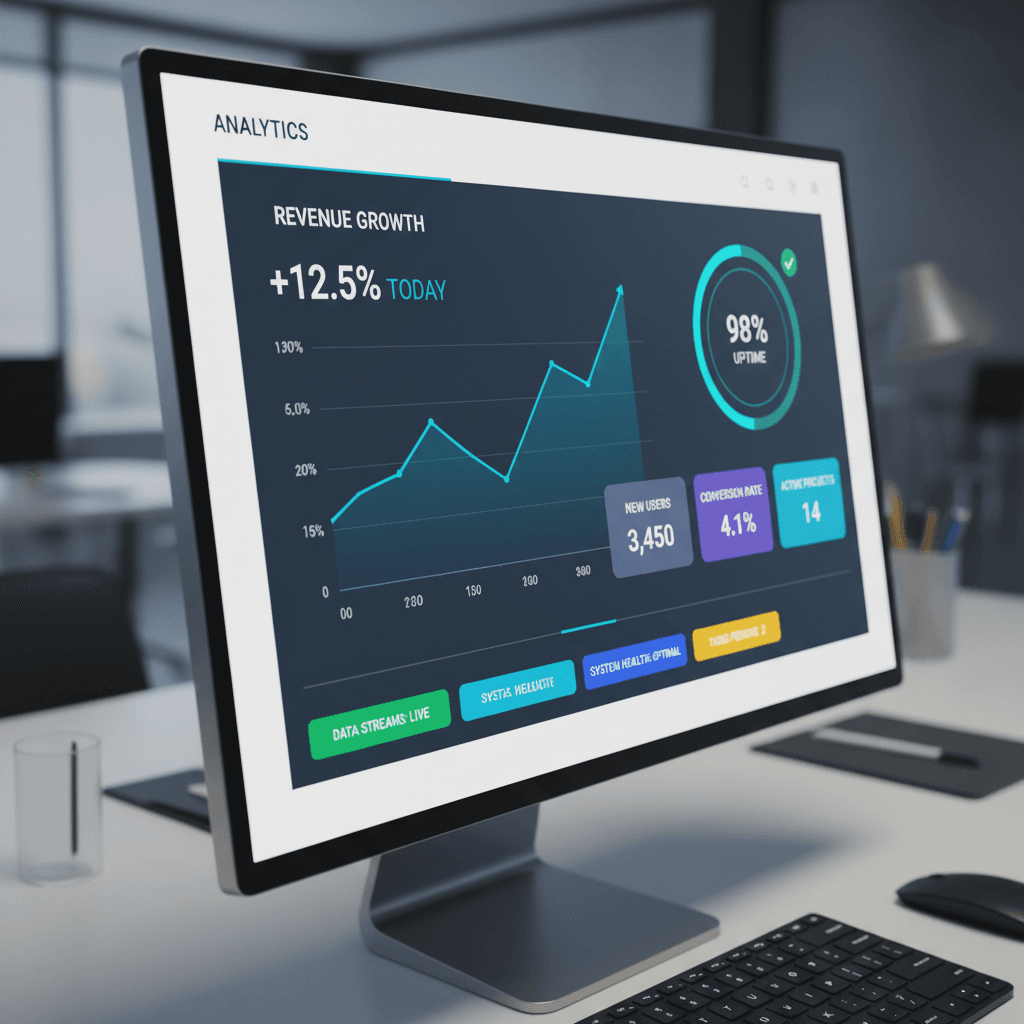 Real-time analytics dashboard with live metrics