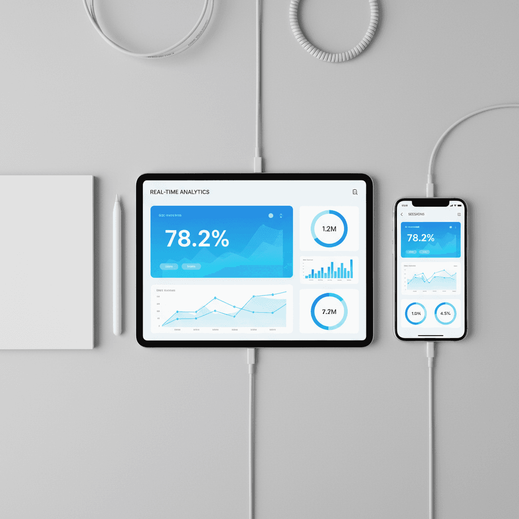 Real-time analytics displayed across devices
